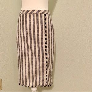 Banana Republic blue and white stripped skirt